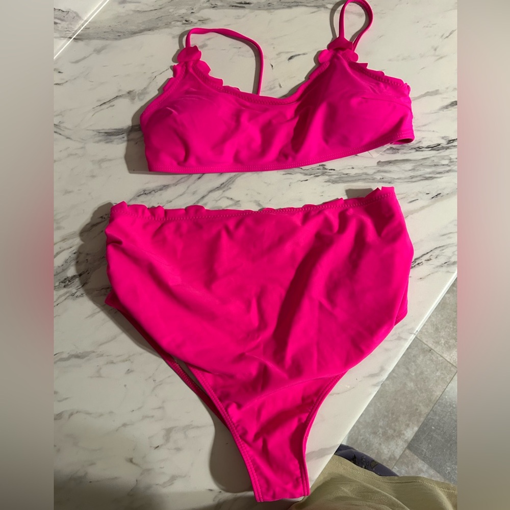 SHEIN Maternity Hot Pink Bikini Set
